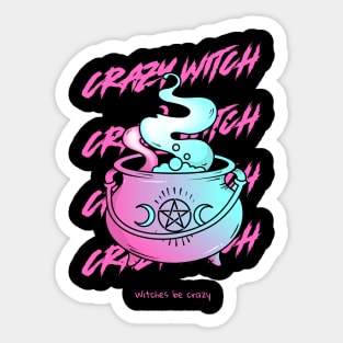 Crazy Witch Sticker